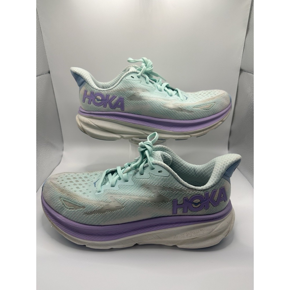 Size 9 - Hoka One One HOKA Clifton 9 Wide Sunlit Ocean Lilac Mist W